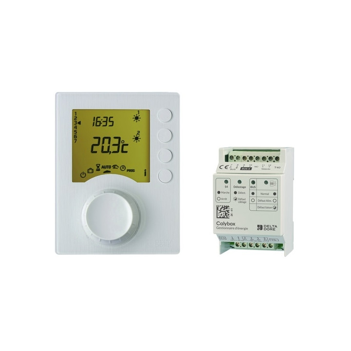 Delta Dore - Gestionnaire d'énergie semi-encastré pour chauffage électrique fil pilote - Réf : CALYBOX 230