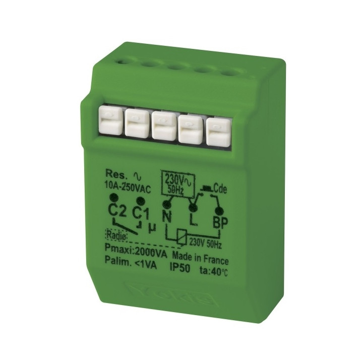 Yokis - Power - Télérupteur Temporisable Radio - 2000W - Réf : MTR2000ERP