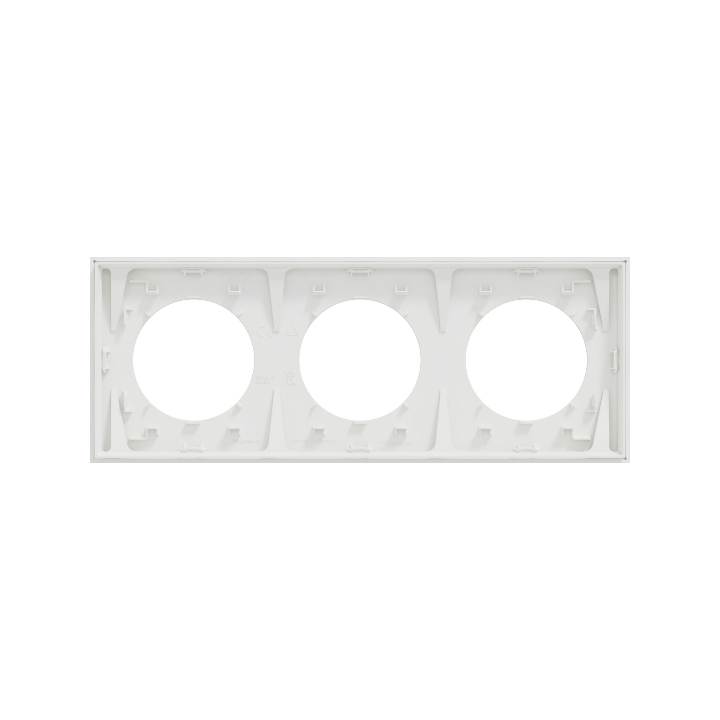 Schneider - Odace 2025 - plaque de finition 3 postes - couleur Blanc craie - Réf : S920706