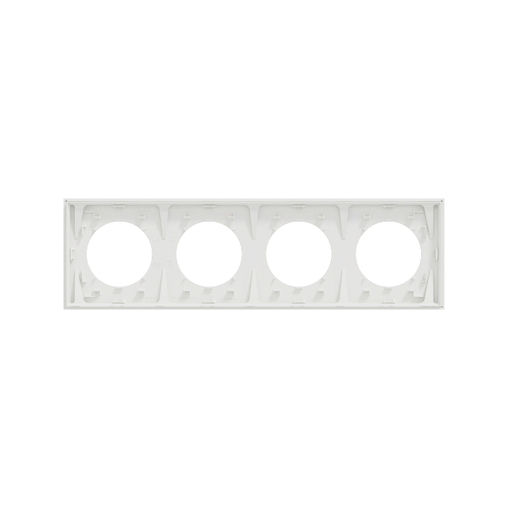 Schneider - Odace 2025 - plaque de finition 4 postes - couleur Blanc craie - Réf : S920708