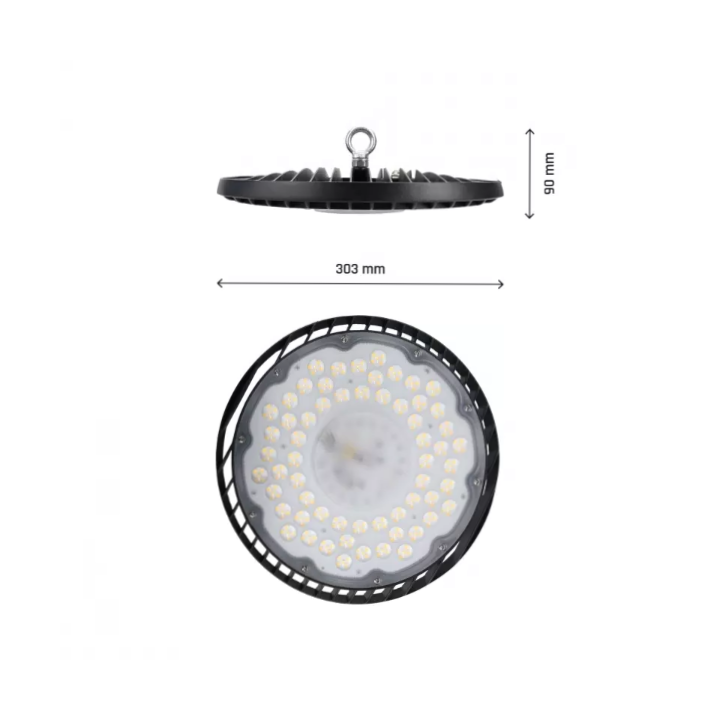 Spectrum - Plafonnier Highbay LED - 205W - 22600lm - Blanc Neutre - Réf : SLI044033NW
