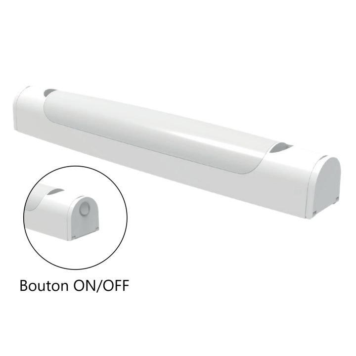 Miidex - Réglette LED salle de bains Elipso - 8W - IP44 - 4000K - Réf : 101086