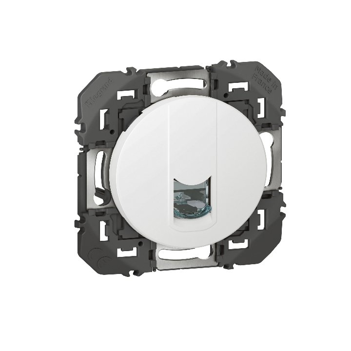 Legrand - Dooxie - Prise blindée RJ45 catégorie6 FTP avec plaque - Finition Blanc - Réf : 600376+600801