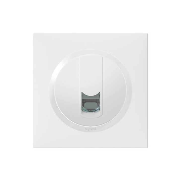 Legrand - Dooxie - Prise blindée RJ45 catégorie6 FTP avec plaque - Finition Blanc - Réf : 600376+600801