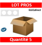 Legrand Céliane - Plaque triple Yesterday - Blanc - 066633x5