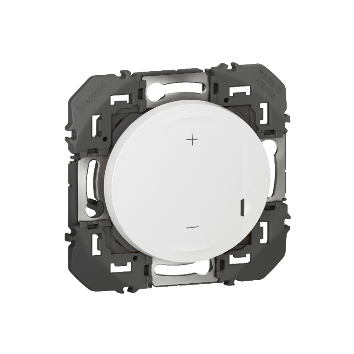 Legrand - Interrupteur variateur Dooxie universel - 2 fils sans Neutre - 125W LED - blanc - Réf : 600060A