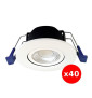 Electra - LOT de 40 Spots LED Ø68 Dimmable - orientable - 6W - IP65 - BBC - Angle 60° - 2700/3000/4000/5000°K - Réf : 302687