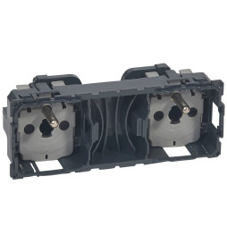Legrand - Mécanisme Double PC 2P+T Céliane - 16A - Précâblée - Réf : 067124
