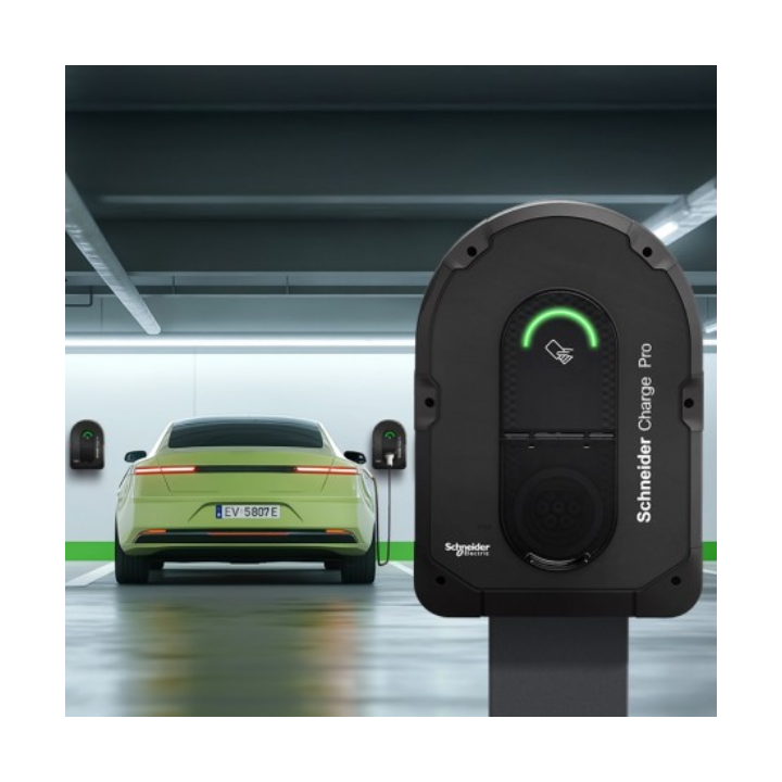 Schneider Charge Pro - Borne de recharge paramétrable jusqu'à 22KW 1P/3P T2S - 4G - Réf : EVB4S22N40MG