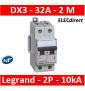 Legrand - Disjoncteur bipolaire DX3 32A - 10kA - courbe C - 407787