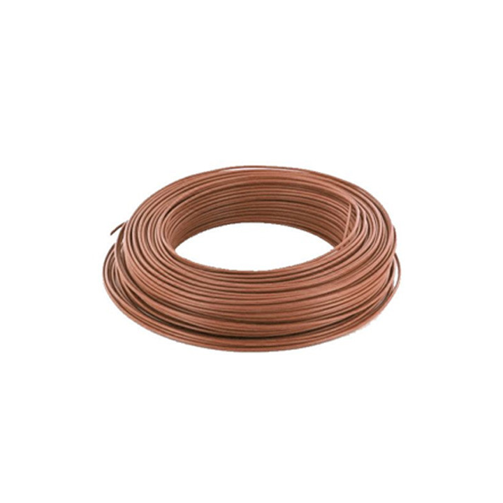 Fil HO7V-U 1x1,5mm2 rigide - Marron - couronne de 100m - Réf. VR1,5M