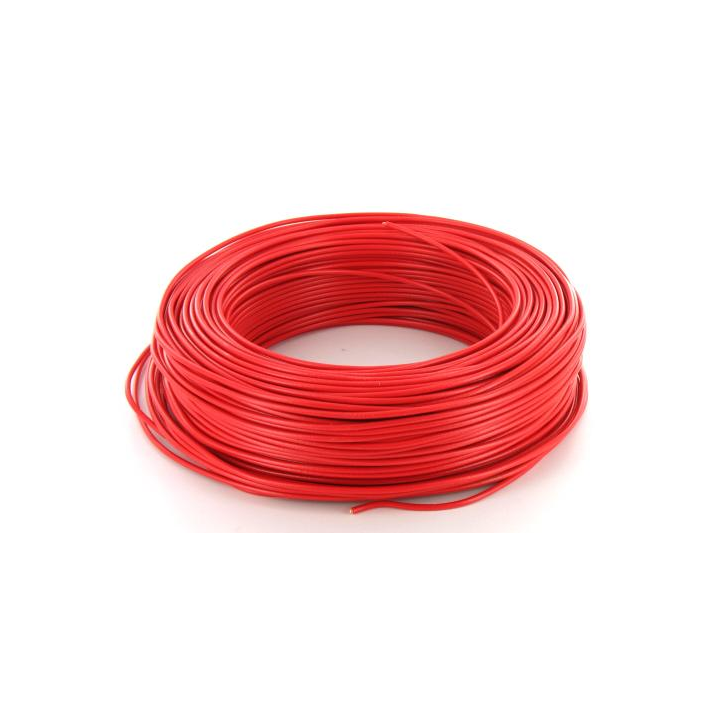Fil HO7V-U 1x1,5mm2 rigide - Rouge - couronne de 100m - Réf. VR1,5R