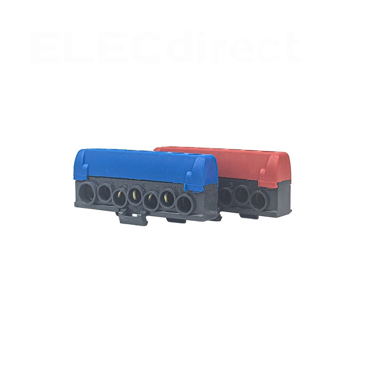 Schneider - Bornier isolé Ph et N 1x35mm2 + 6x16mm2 - pour coffret RESI9 - Réf : R9H13411