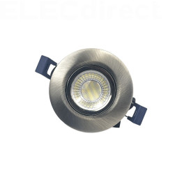 Electra - Spot LED Ø68 Dimmable alu - orientable - 6W - IP65 - BBC - Angle 60° - 2700/3000/4000/5000°K - Réf : 302687+302769