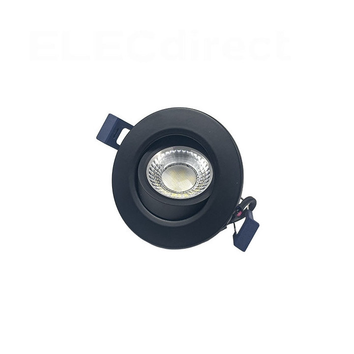 Electra - Spot LED Ø68 Dimmable noir - orientable - 6W - IP65 - BBC - Angle 60° - 2700/3000/4000/5000°K - Réf : 302687+302768