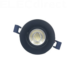 Electra - Spot LED Ø68 Dimmable noir - orientable - 6W - IP65 - BBC - Angle 60° - 2700/3000/4000/5000°K - Réf : 302687+302768