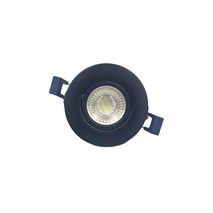 Electra - Spot LED Ø68 Dimmable noir - orientable - 6W - IP65 - BBC - Angle 60° - 2700/3000/4000/5000°K - Réf : 302687+302768