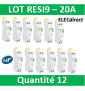 SCHNEIDER - LOT - DISJONCTEUR RESI9 XP (à VIS) - 20A - VIS/VIS - R9PFC620x12