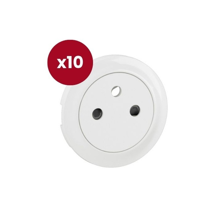 Legrand - Céliane 2024 - LOT de 10 enjoliveurs pour prise de courant 2P+T - Surface Confort - Blanc - Réf : CB0111 x 10