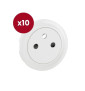 Legrand - Céliane 2024 - LOT de 10 enjoliveurs pour prise de courant 2P+T - Surface Confort - Blanc - Réf : CB0111 x 10