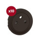 Legrand - Céliane 2024 - LOT de 10 enjoliveurs pour prise de courant fort 2P+T - Surface Confort - Noir mat - Réf : CN0111 x 10