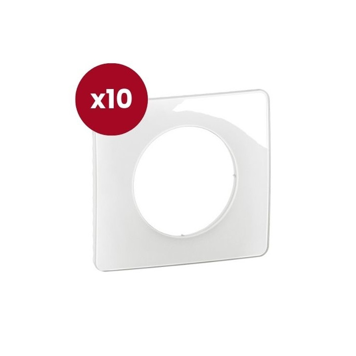 Legrand - Céliane 2024 - LOT de 10 plaques de finition Blanc Emaillé - 1 poste - Réf : CP0001 x 10