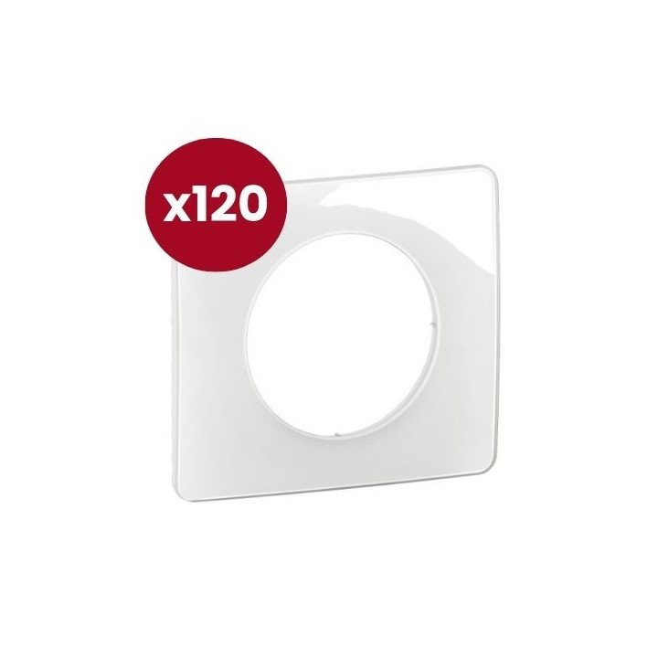 Legrand - Céliane 2024 - LOT de 120 plaques de finition Blanc Emaillé - 1 poste - Réf : CP0001 x 120