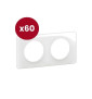 Legrand - Céliane 2024 - LOT de 60 plaques de finition Blanc Emaillé - 2 poste - Réf : CP0002 x 60