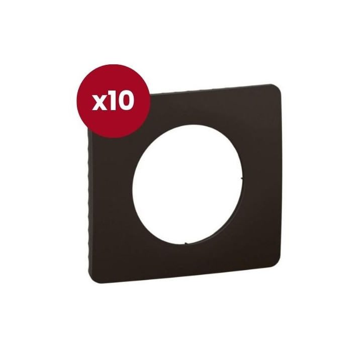 Legrand - Céliane 2024 - LOT de 10 plaques de finition Noir mat - 1 poste - Réf : CP0101 x10