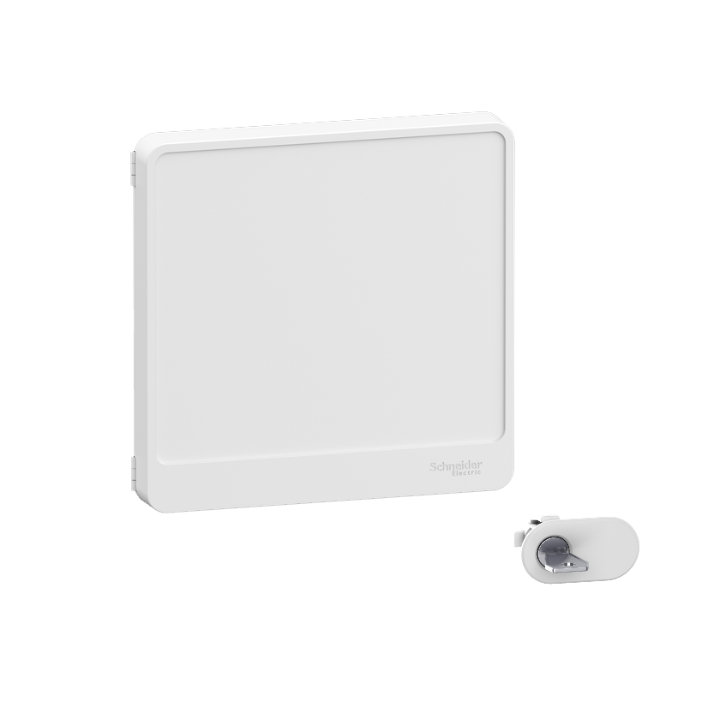 Schneider - Resi9 - porte styl Blanc coffret 13M - 1R + serrure avec clé - R9H13421+R9H13388