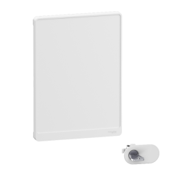 Schneider - Resi9 - porte styl Blanc coffret 18M - 3R + serrure avec clé - Réf : R9H18423+R9H13388
