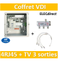 Casanova - Coffret sans porte VDI Grade 1 avec brassage - 4 RJ45 - 3 TV - CTRIETG14