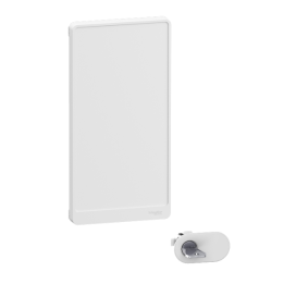 Schneider - Resi9 - porte styl Blanc coffret 13M - 3R + serrure avec clé - Réf : R9H13423+R9H13388