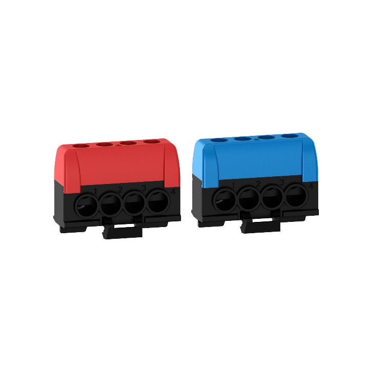 Schneider - Bornier isolé Ph et N 4 trous pour coffret RESI9 - Réf : R9H13405