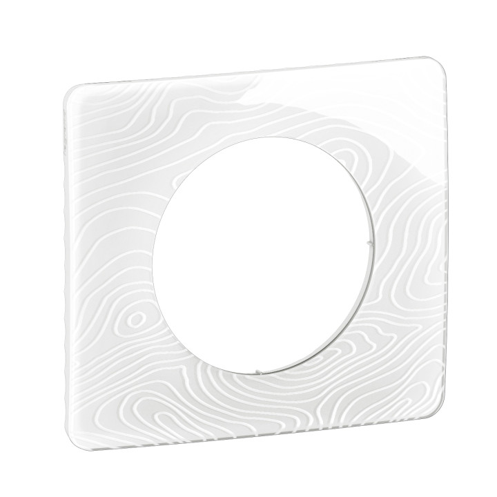 Legrand - Céliane 2024 - Plaque de finition Blanc Relief - 1 poste - Réf : CP0601