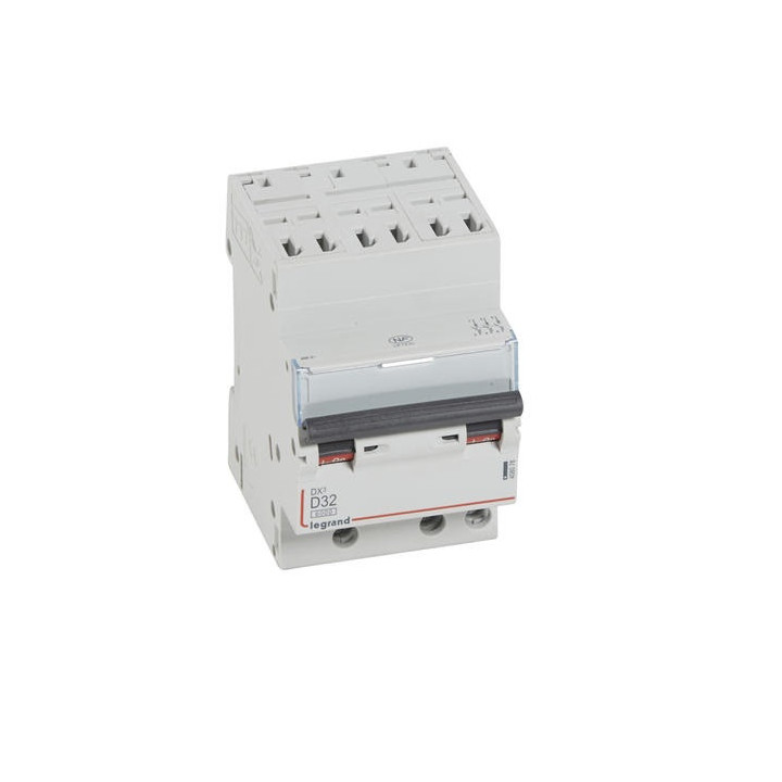 Legrand - Disjoncteur DX³6000 10kA arrivée auto départ vis 3P - 32A - courbe D - 408078