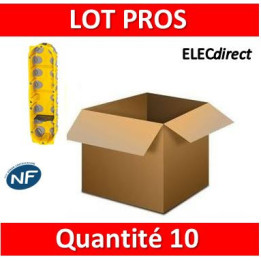 Legrand Batibox - LOT de 10 Boîtes d'encastrement 4 postes - BBC - Prof. 40 - Réf : 080024x10