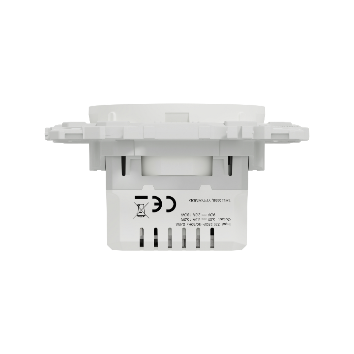 Schneider - Odace 2025 - prise 2P+T affleurante + chargeur USB-C 18W Power Delivery - blanc craie - Réf : S920042