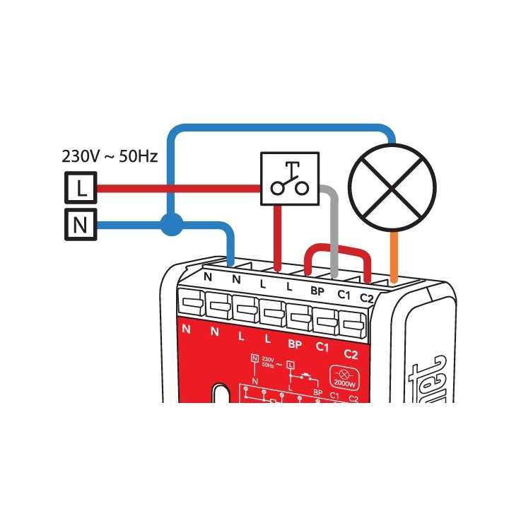Yokis - Up - Micromodule télérupteur - 2000W - Zigbee - Réf : MTR2000E-UP