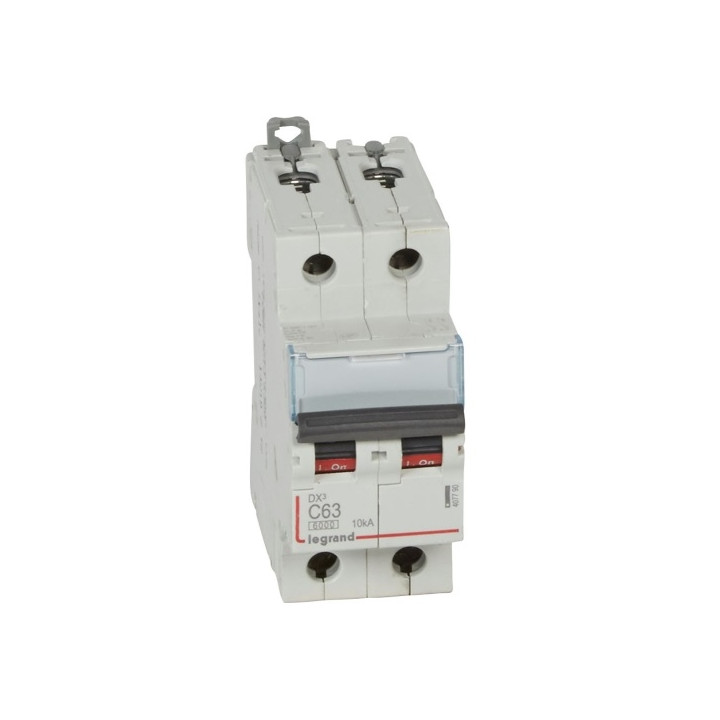 Legrand - Disjoncteur bipolaire DX3 63A - 10kA - courbe C - Réf : 407790