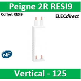 Schneider - Resi9 XP (Vis) Peigne vertical 2 rangées entraxe 125mm - R9PXV