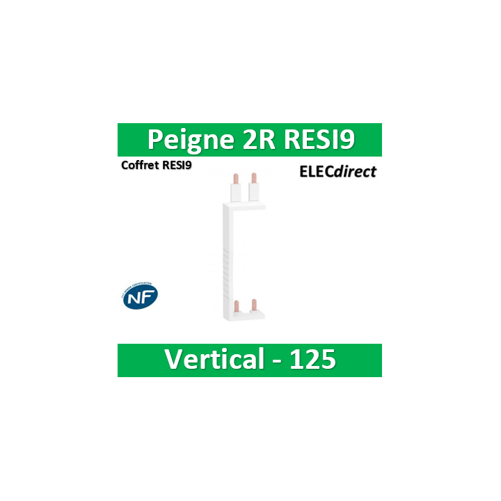 Schneider - Resi9 XP (Vis) Peigne vertical 2 rangées entraxe 125mm - R9PXV