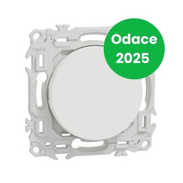 Schneider - Odace 2025 - va-et-vient ou poussoir - 10AX - blanc craie - Réf : S920204