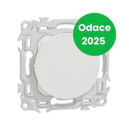 Schneider - Odace 2025 - Obturateur - pré-perçage pour sortie de câble - blanc craie - Réf : S920666