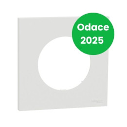 Schneider - Odace 2025 - plaque de finition 1 poste - couleur Blanc craie - Réf : S920702