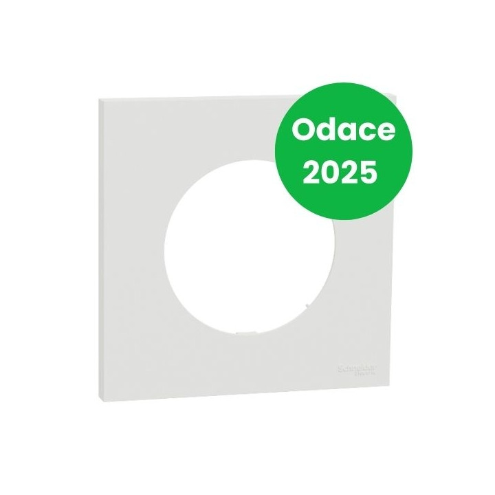 Schneider - Odace 2025 - plaque de finition 1 poste - couleur Blanc craie - Réf : S920702