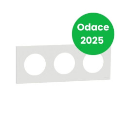 Schneider - Odace 2025 - plaque de finition 3 postes - couleur Blanc craie - Réf : S920706