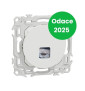Schneider - Odace 2025 - prise RJ45 - Cat6 STP grade 2TV min à grade 3TV - blanc craie - Réf : S920476