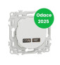 Schneider - Odace 2025 - chargeur USB-C 65W - forte puissance et charge rapide - blanc craie - Réf : S920406