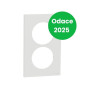 Schneider - Odace 2025 - plaque de finition 2 postes entraxe spécifique 57mm - Blanc craie - Réf : S920714